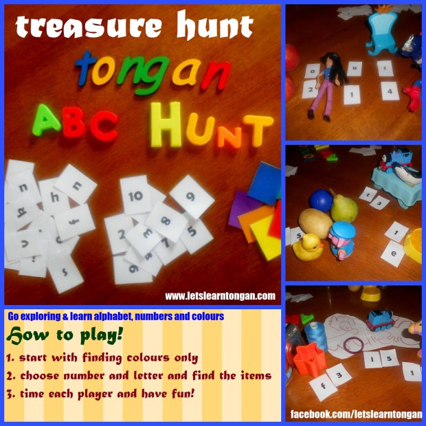 Game: treasure hunt for Tongan items