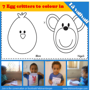 Egg Critters colouring In Activity